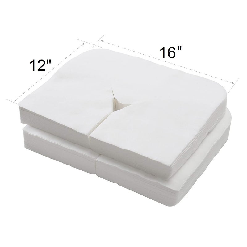 ZMDREAM Pack of 150 Disposable Headrest Sheets for Exam Table Face Rest Cradle Covers for Massage Table 16x12 inches White - Image 3