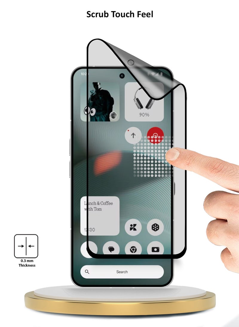 Wtech Nothing Phone (3) 5G 2025 Premium Nano Ceramic Full Glue Full Cover Matte Flexible Screen Protector (MSCNMN) - Clear/Black - Image 4