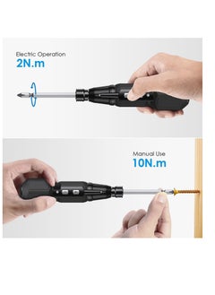 SYOSI Electric Screwdriver Cordless, Rechargeable Power Screwdrivers Set, Portable Automatic Home Repair Tool Kit with LED Lights and USB Cable  - Image 2