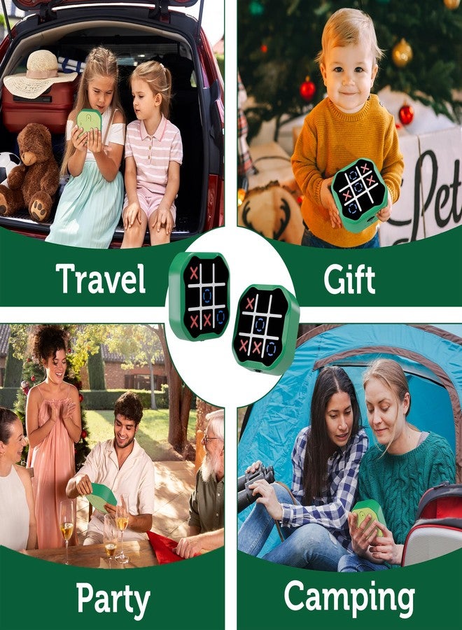 MASSRT 3 in 1 Electronic Tic Tac Toe Game, Handheld Digital Tic Tac Toe Bolt Game with Silent Mode, Portable Learing Toy Gift for Kids & Adults, Green(One Pack) - Image 3