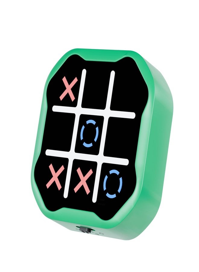 MASSRT 3 in 1 Electronic Tic Tac Toe Game, Handheld Digital Tic Tac Toe Bolt Game with Silent Mode, Portable Learing Toy Gift for Kids & Adults, Green(One Pack) - Image 1