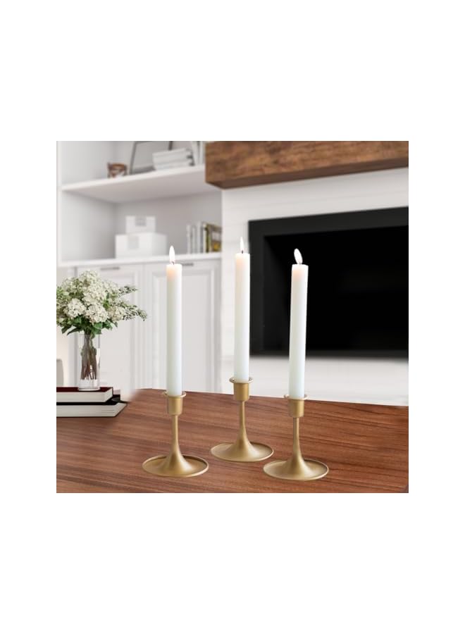 The Bros Candle Holder,Candlestick Holders 4PCS,Candle Sticks Holder Decor,Candle Holders for Pillar Candles,Gold Candle Holders for Dinning Table,Fireplace,Wedding and Anniversary Party - Image 5