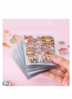 Excefore Stickers Set, 100 Pcs Cute Cartoon Girl Animal Stickers, Kawaii Transparent PET Planner Sticker Sheets for Scrapbooking Bullet Journaling, Diary, DIY Arts Crafts, Album, Calendars Notebook Decorative  - Image 3