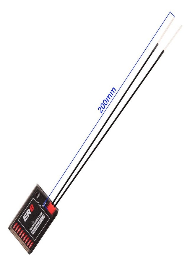 Radiomaster ER8 8CH PWM CRSF ExpressLRS Receiver 2.4Ghz 100mw Dual Antenna for Fixed-Wing Aircraft - Image 3