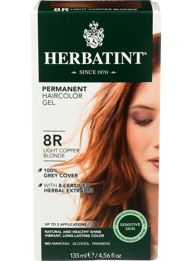 Herbatint Natural Hair Color Herbatint Permanent Light Copper Blonde (8R) 4 Oz - Image 2