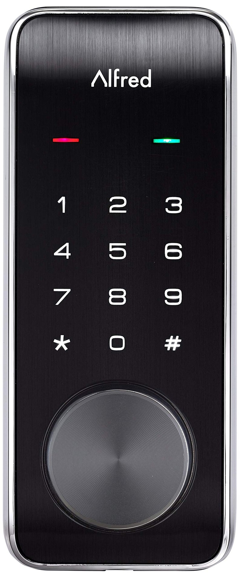 Alfred DB2-B Smart Door Lock Deadbolt Touchscreen Keypad, Pin Code + Key Entry + Bluetooth, Up to 20 Pin Codes (Chrome) - Image 1