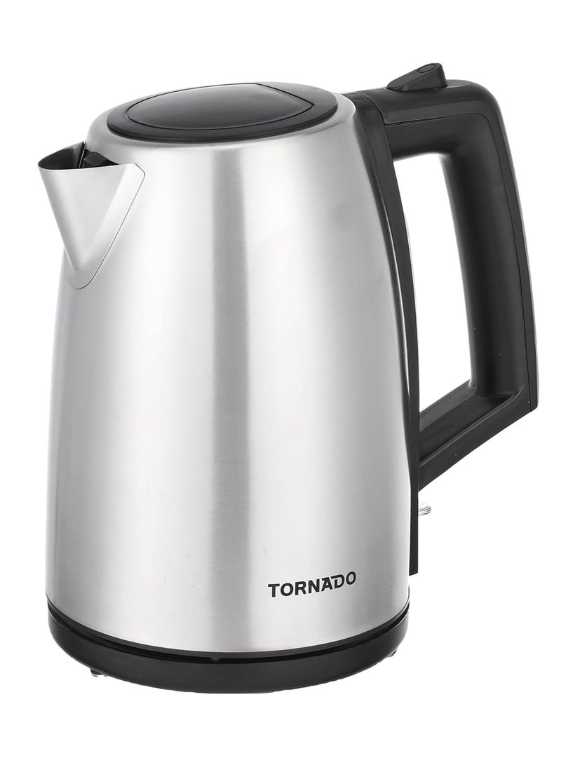 TORNADO Stainless Steel Kettle, 1.7 Liter, 1850-2200 Watt, Stainless TKS-2217E