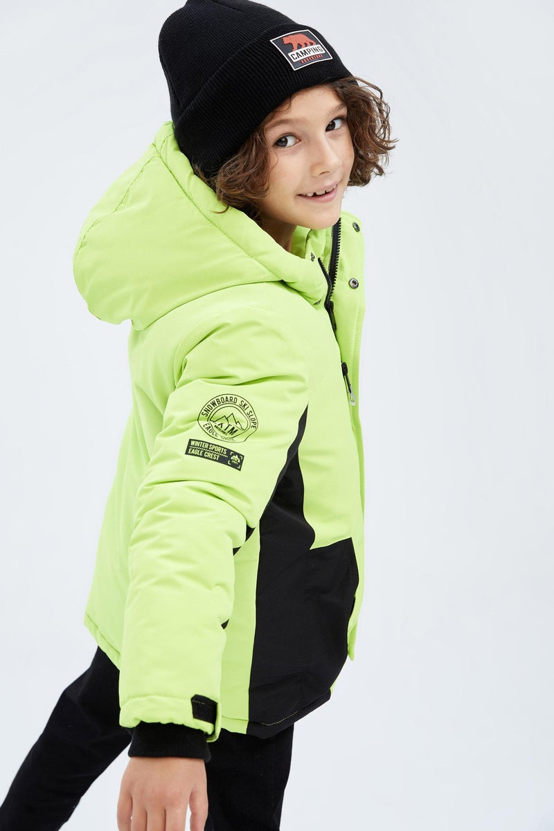 DeFacto Boy Water Repellent Fleece Lined Ski Jacket - Image 2