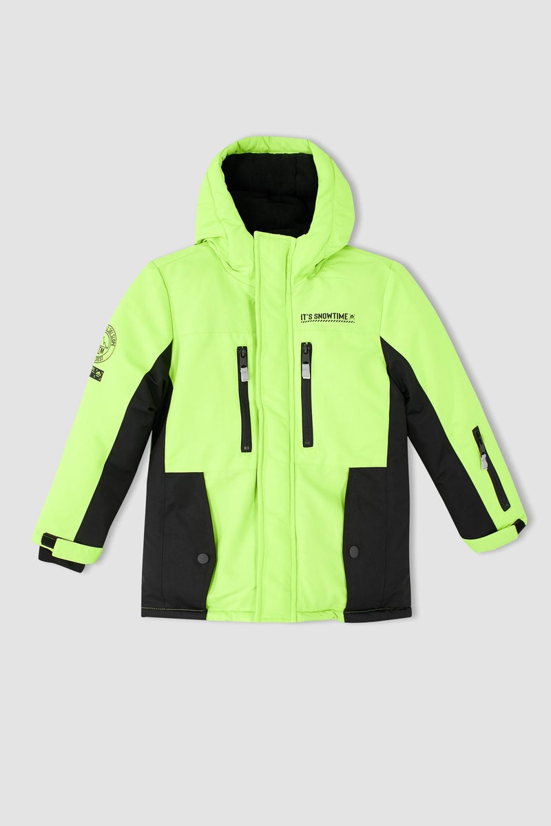 DeFacto Boy Water Repellent Fleece Lined Ski Jacket - Image 5