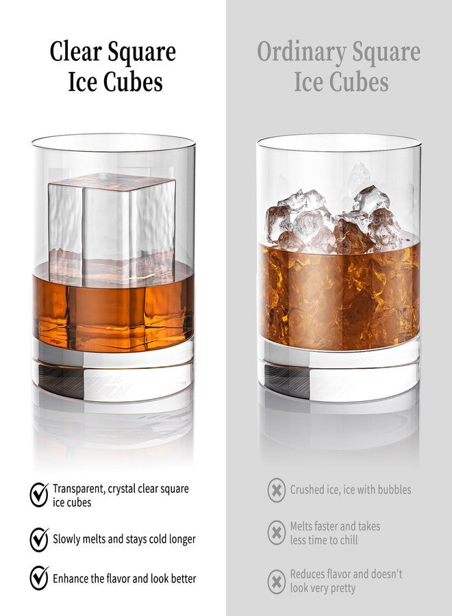 Bongpuda Upgrade 1.68" Clear Ice Cube Maker Molds for Whiskey,Crystal Clear Ice Molds,Make 16 Square Ice Cube,For Chilling Cocktails Whiskey Bourbon Coffee - Image 3