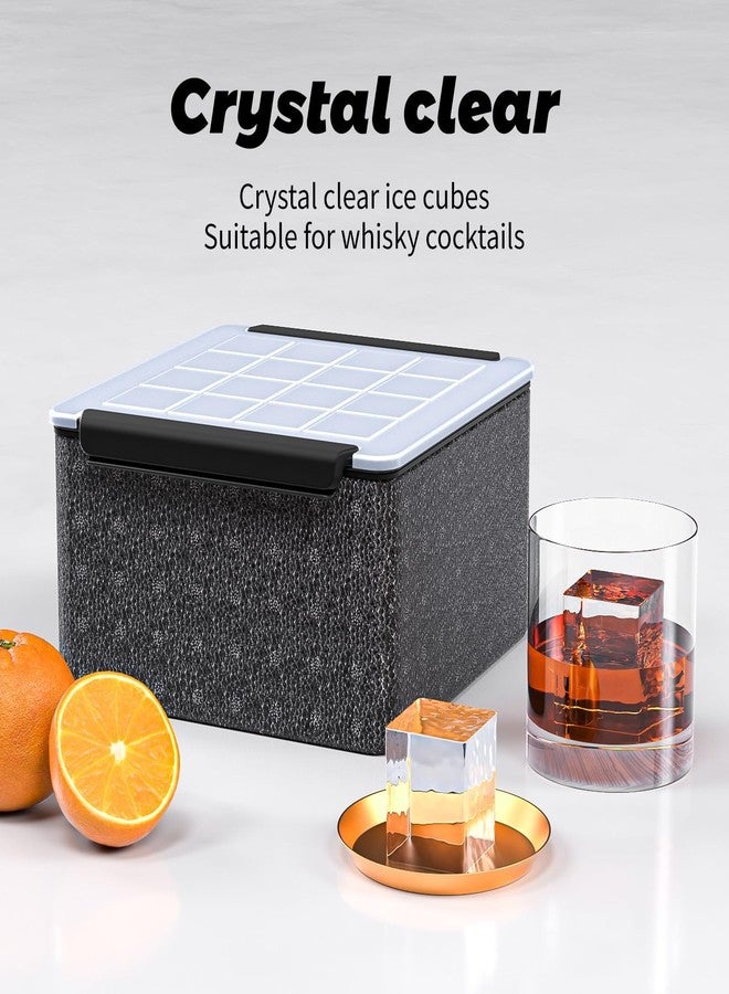 Bongpuda Upgrade 1.68" Clear Ice Cube Maker Molds for Whiskey,Crystal Clear Ice Molds,Make 16 Square Ice Cube,For Chilling Cocktails Whiskey Bourbon Coffee - Image 4