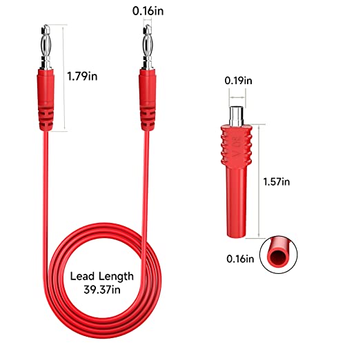 Goupchn Magnetic Test Leads Kit 4mm Banana to Banana Plug Test Leads with Magnetic Connectors 5 Colors Flexible Jumper Test Wire Set - Image 2