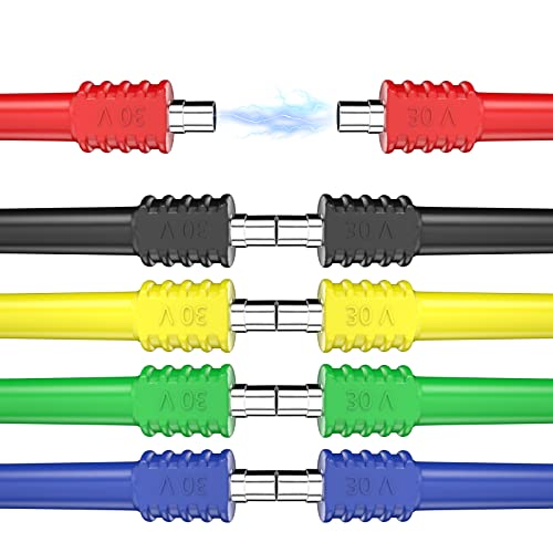 Goupchn Magnetic Test Leads Kit 4mm Banana to Banana Plug Test Leads with Magnetic Connectors 5 Colors Flexible Jumper Test Wire Set - Image 4