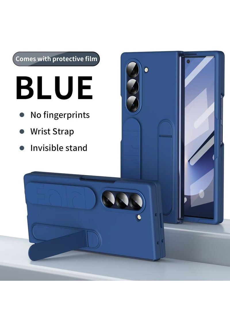 Galaxy Z Fold7 Silicone Grip Case - Blue - Image 2