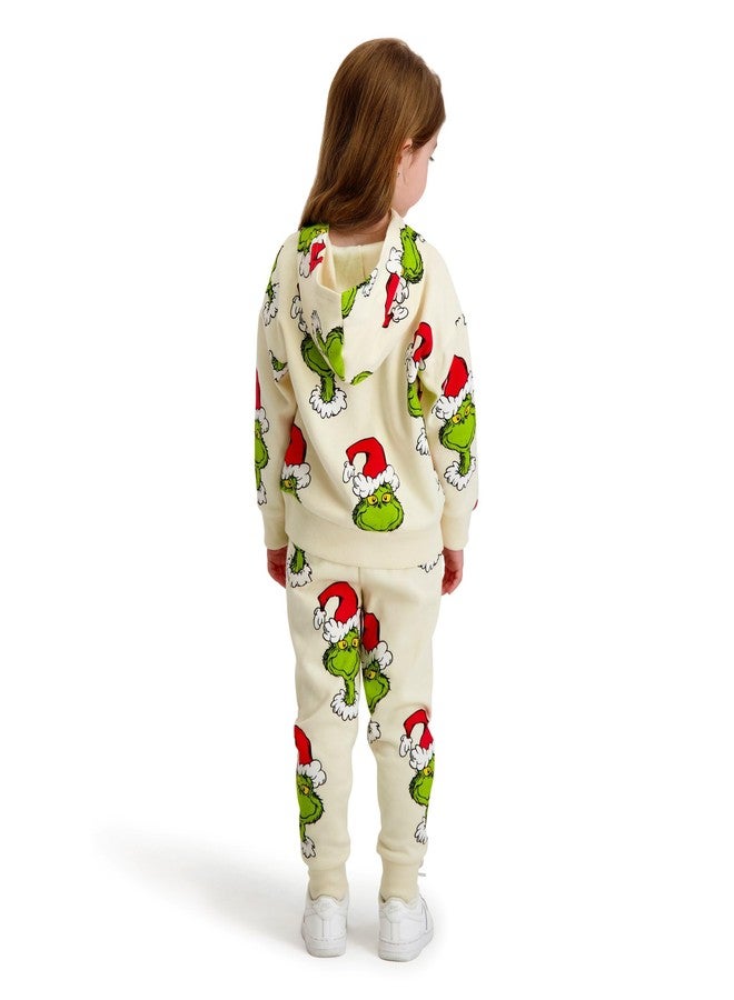 The Grinch Dr. Seuss Toddler Printed Sweatshirt and Jogger Set, Sizes 2T-5T (US, Age, 12 Months, Beige) - Image 3