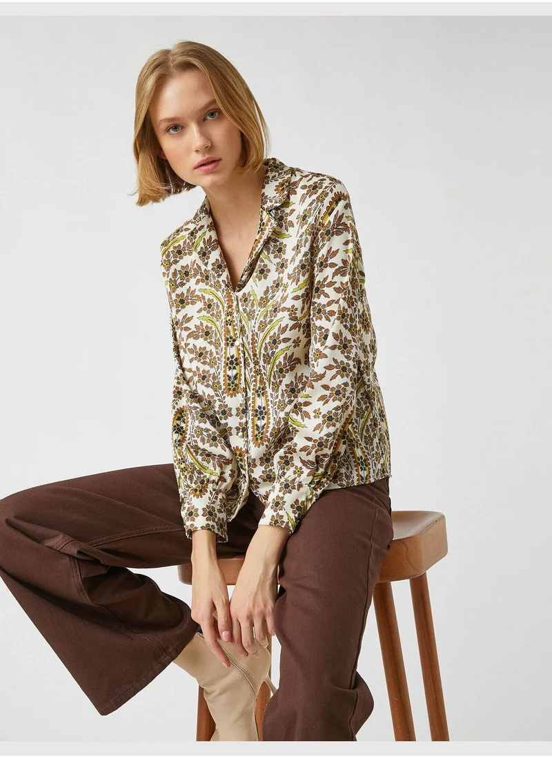 كوتون Patterned Satin Shirt