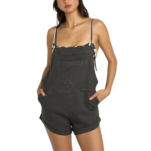 Billabong بيلابونغ overall قصير للنساء وايلد بيرسوت، أسود داكن، صغير - Image 1