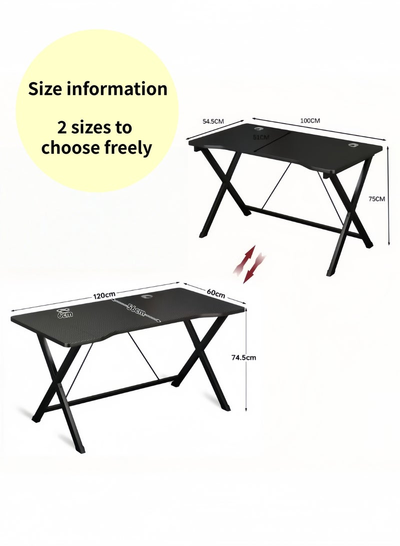 ALIVINGHOME Ergonomic Gaming Table, Home Office Desk with Cable Management for Home Office - Image 2