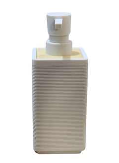 Happy Home Woven Square Soap Dispenser with Bamboo Touch, 280ml, Perfect for Kitchen and Bathroom, Countertop Soap Dispenser 16cm-Biege  - Image 3