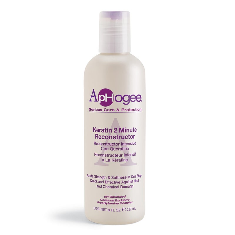 Aphogee Keratin 2 Minute Reconstructor, 8 fl oz â€“ Deep Conditioner for Color-Treated & Heat-Styled Hair, Smooths & Adds Shine - Image 1