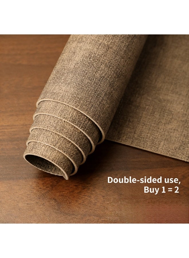 وسادة حماية مكتب من الجلد الاصطناعي المائي الكبيرة - سطح كتابة سلس للعمل والمُلاعب، وسادة فأرة بلونٍ موحد، قطعة إكسسوارات كمبيوتر متينة، بنية، 800 ملم × 400 ملم - Image 3