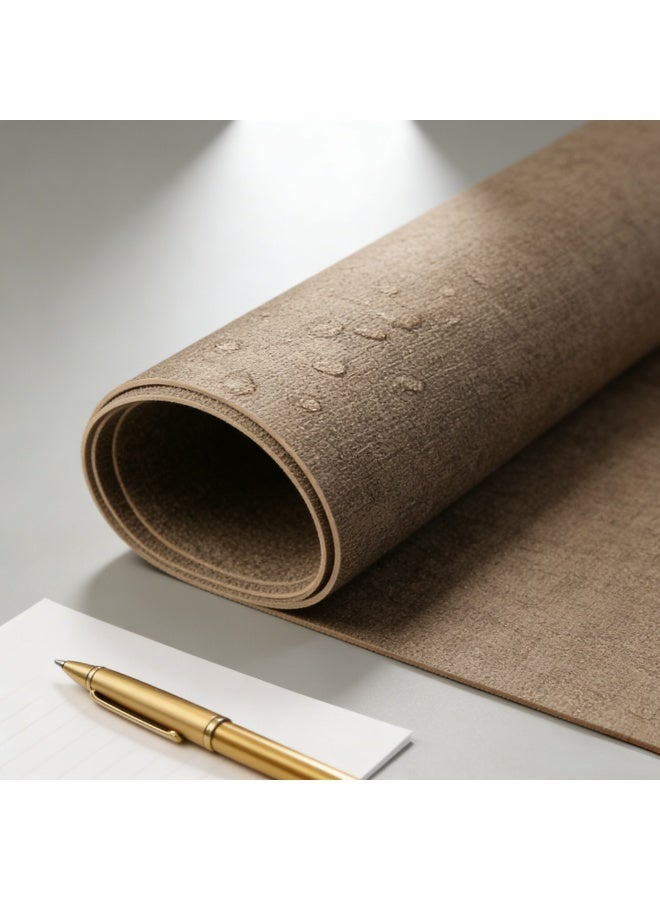 وسادة حماية مكتب من الجلد الاصطناعي المائي الكبيرة - سطح كتابة سلس للعمل والمُلاعب، وسادة فأرة بلونٍ موحد، قطعة إكسسوارات كمبيوتر متينة، بنية، 800 ملم × 400 ملم - Image 4