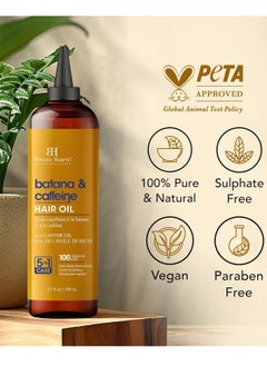 Botanic Hearth Botanic Hearth Batana & Caffeine Hair Oil (6.7 fl oz) | Revitalizing and Strengthening Hair Treatment for Fuller, Healthier-Looking Hair | Paraben Free | Suitable for All Hair Types  - Image 2