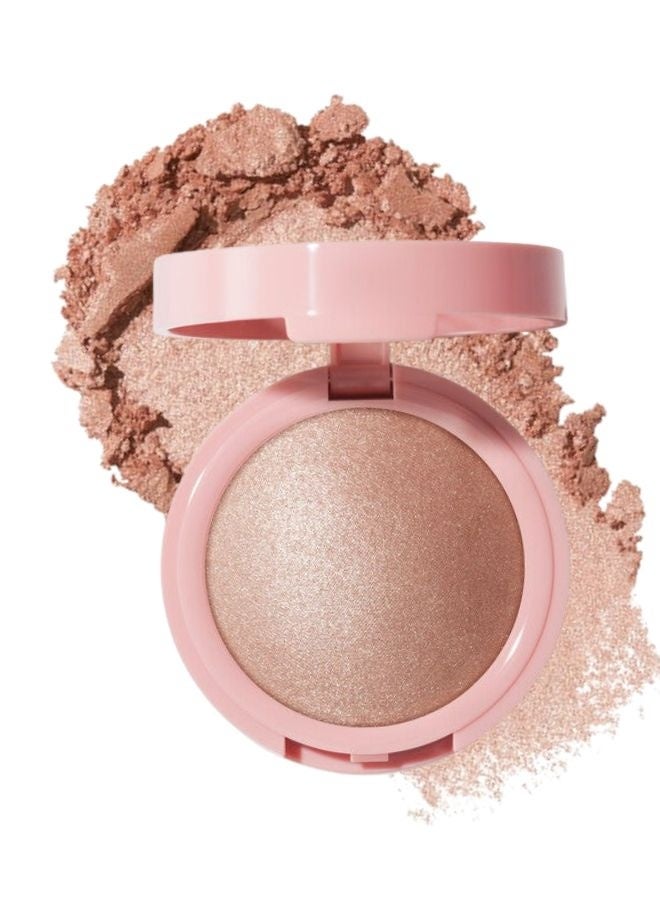 elf Halo Glow Silky Powder Highlighter Blush Money – Radiant Luminous Glow, Finely Milled Silky Powder Highlighter 4.5ml - Image 1
