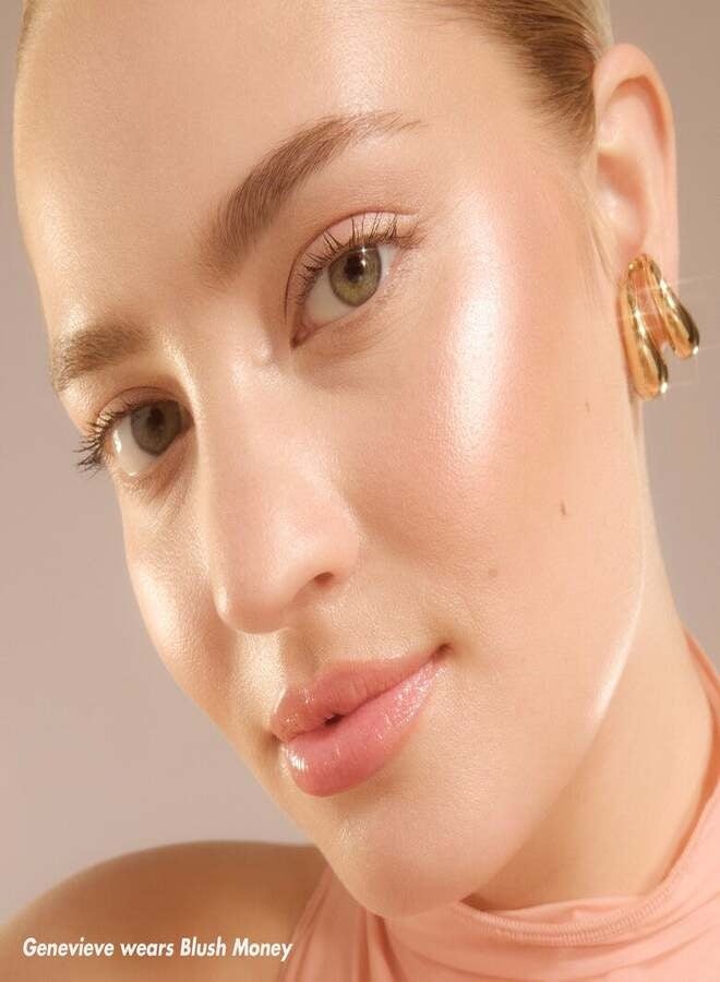 elf Halo Glow Silky Powder Highlighter Blush Money – Radiant Luminous Glow, Finely Milled Silky Powder Highlighter 4.5ml - Image 4