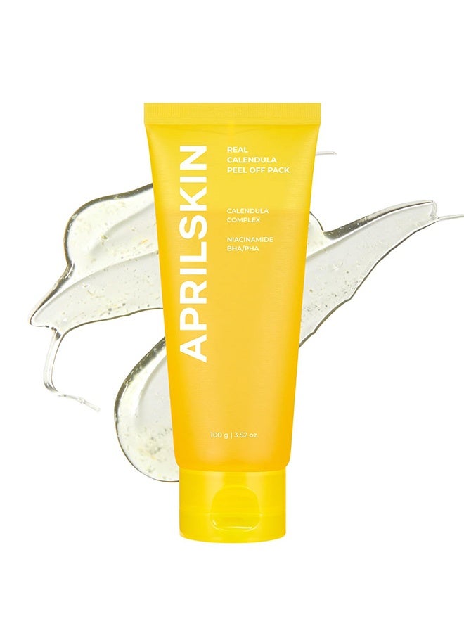 APRILSKIN Real Calendula Peel Off Pack,Pore Minimizing Facial Mask - Image 1