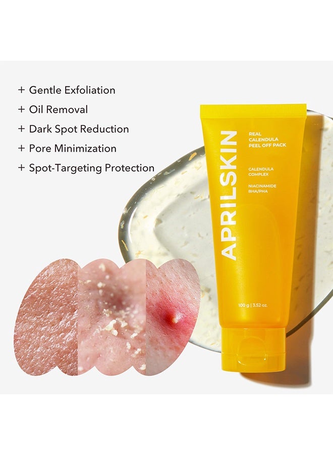 APRILSKIN Real Calendula Peel Off Pack,Pore Minimizing Facial Mask - Image 4
