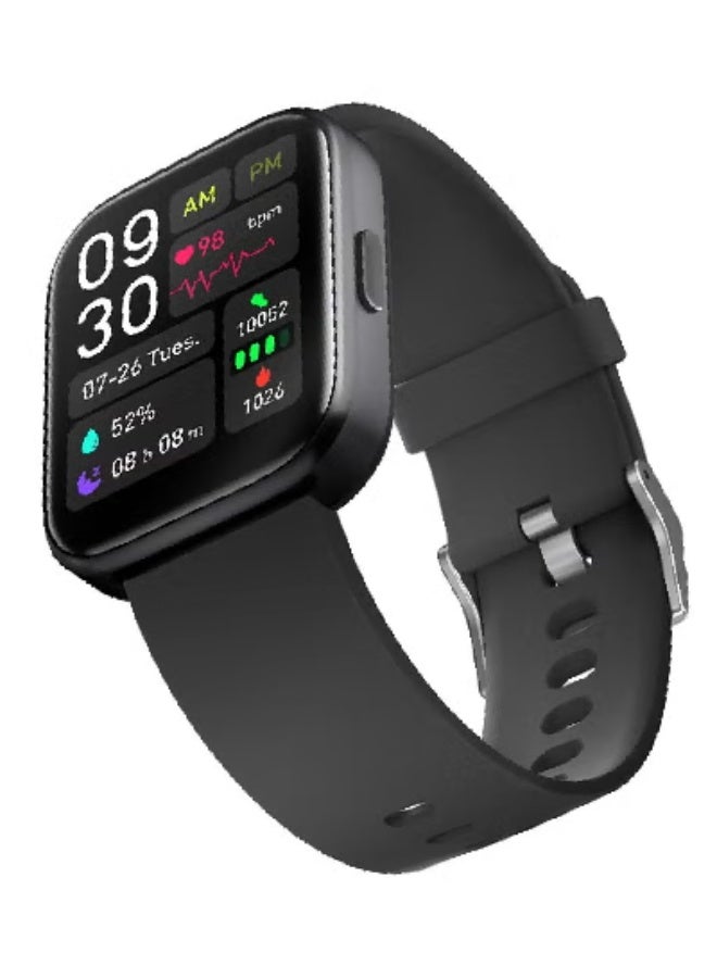 ساعة ذكية GTS4 للرجال والنساء - جهاز تتبع اللياقة البدنية الرياضية، ومراقبة معدل ضربات القلب ومستوى الأكسجين، وتتبع النوم والنشاط، ومكالمات بلوتوث، ومقاومة للماء IP67 - أسود - Image 1