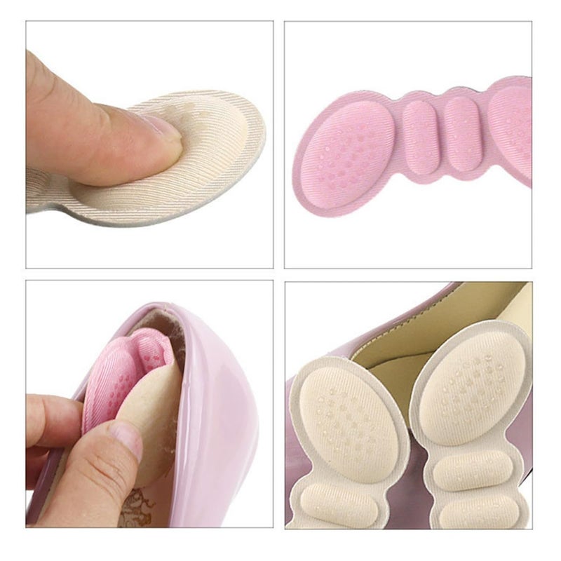 Thin Self Adhesive High Heel Pads Anti Slip Foot Protectors Pink Black Apricot - Image 4