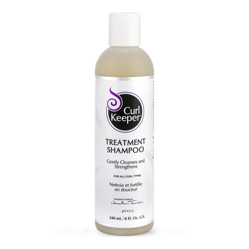 Curl Keeper Treatment Shampoo for Curly Hair 8 Fl Oz Daily Hair Shampoo Gently Cleanses Strengthens All Curl Types Rebuilds Restores Damaged Hair Water Based Sulfate Free Shampoo