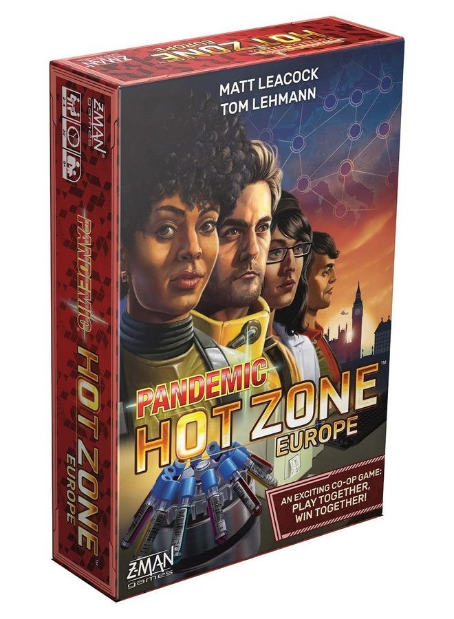Z-Man Games Pandemic Hot Zone: Europe Board Game - Cooperative Disease-Fighting Adventure, Strategy Game for Kids and Adults, Ages 8+, 2-4 Players, 30 Minute Playtime, Made by - Image 1