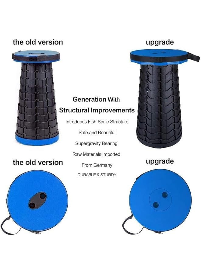 PROMASS Upgraded Portable Retractable Folding Stool, Collapsible Telescoping Foldable Camping Stool for Adults for Outdoor Fishing Hiking Gardening Travel BBQ  - Image 3