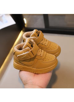 Generic Autumn Winter Kids High-Top Sneakers Cotton Khaki 