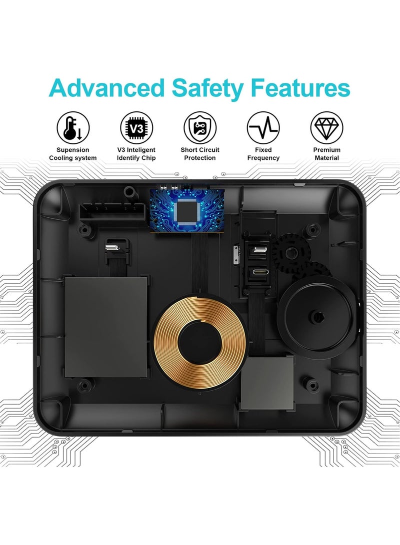 INGUNAR 4 in 1 Wireless Charging Station- Multi-Device Wireless Charging- 15W Fast Charging Gear- Wireless Charger for iPhone- Apple Watch &Other Smartphones - Image 2