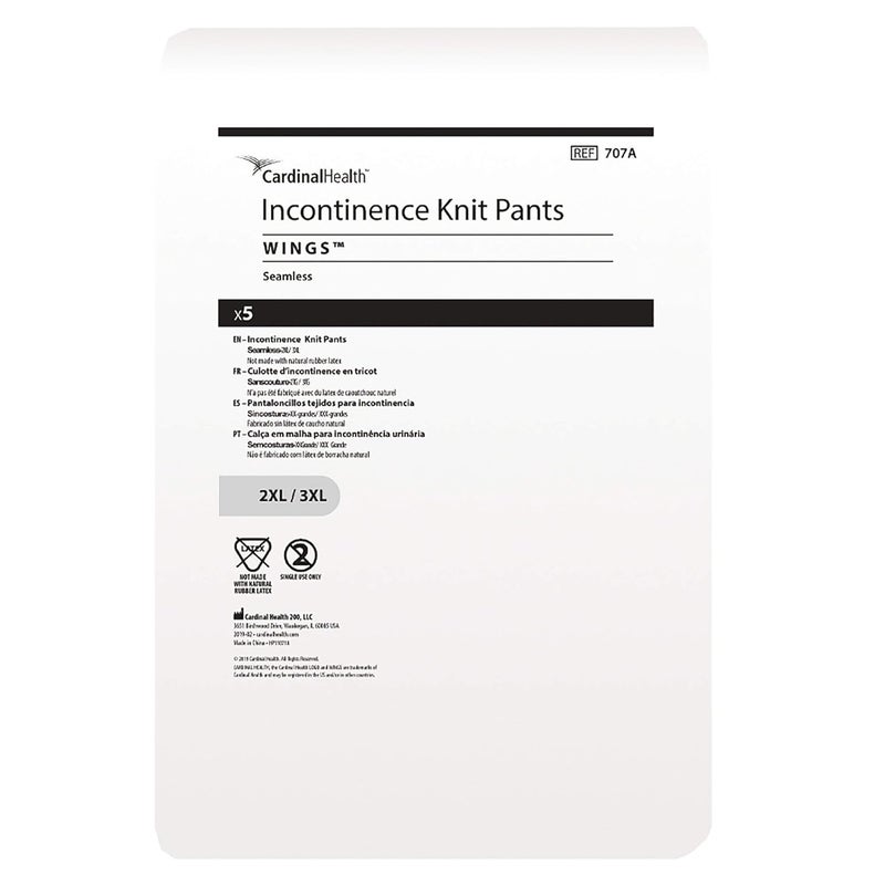 Covidien 707A Wings Incontinence Knit Pants Seamless XXLarge3XLarge Pack of 5 - Image 1