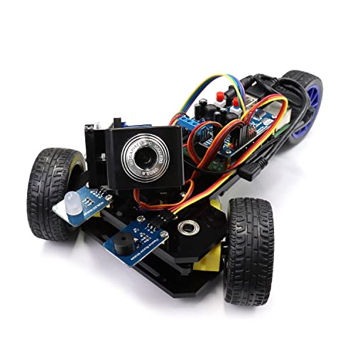 Freenove Three-Wheeled Smart Car Kit for Raspberry Pi 5 4 B 3 B+ B A+, Video Mode, Radar Mode, App Control, Ultrasonic Distance Sensor, Camera, Servo (Raspberry Pi NOT Included) - Image 1