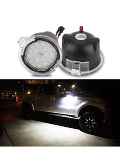 Vierex Led Side Under Mirror Puddle Light for Ford F-150 Expedition Explorer Edge Flex Fusion Taurus X Lincoln Mercury Mirror Signal Lamp Indicator Waterproof Bright Replacement Accessories 2 pcs White  - Image 1