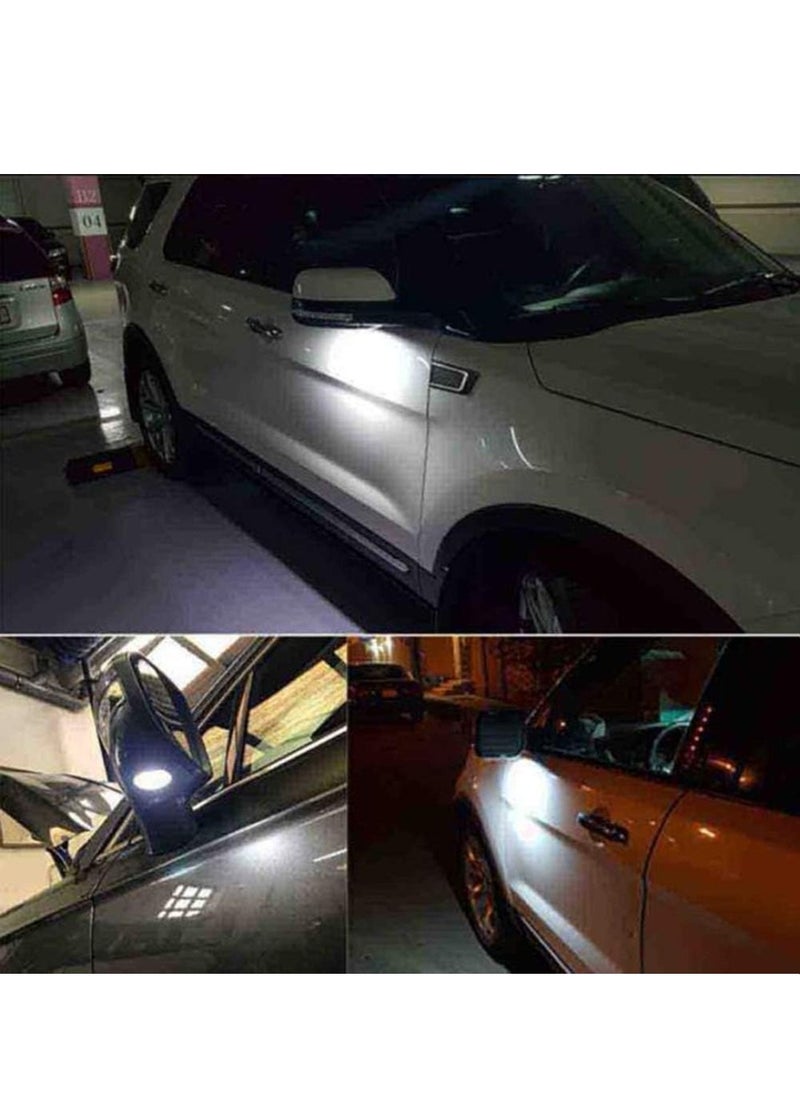 فيريكس مصباح LED جانبي تحت المرآة لسيارة Ford F-150 Expedition Explorer Edge Flex Fusion Taurus X Lincoln Mercury مرآة مصباح إشارة مؤشر مقاوم للماء ملحقات استبدال مشرقة قطعتين باللون الأبيض  - Image 4