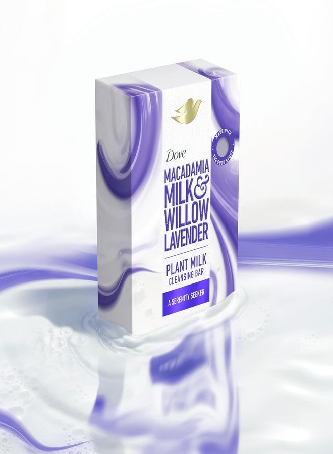Dove Plant Milk Cleansing Bar Soap Macadamia Milk & Willow Lavender Serenity Seeker 4 Count for Moisturized Skin Gentle Cleanser, No Sulfate Cleansers or Parabens, 98% Biodegradable Formula 5 oz - Image 5