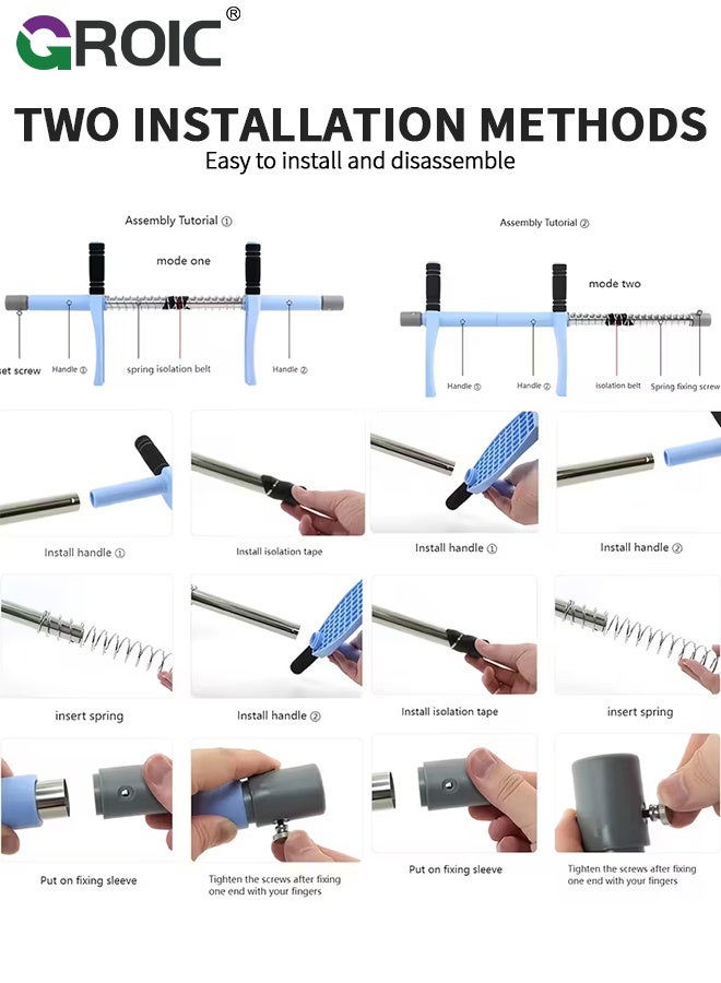 GROIC 4 in 1 Pilates Bar Kit Pilates Equipment, Multifunctional Pilates Bar for Women & Men, Pilates kit for Hip, Back, Arm, Full-Body Workouts, Home Gym Strength Training Equipment - Image 4