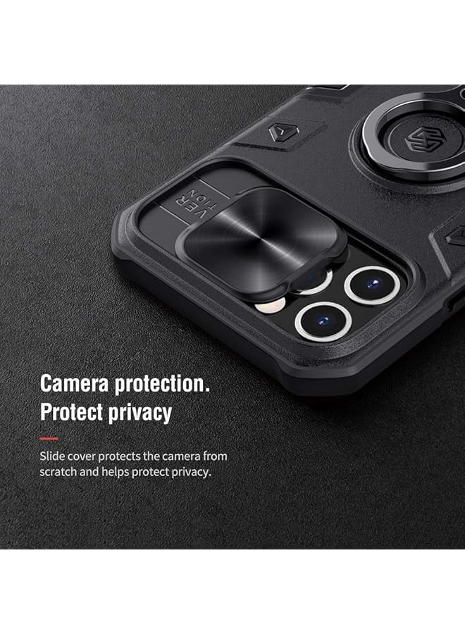 Nillkin Camshield Armor Compatible With Iphone 12 Iphone 12 Pro 6.1Inch Case Built In Kickstand And Camera Lens Protector Shockproof Hard Plastic Back Bumper Hybrid Cover Black - Image 3