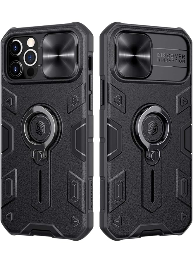 Nillkin Camshield Armor Compatible With Iphone 12 Iphone 12 Pro 6.1Inch Case Built In Kickstand And Camera Lens Protector Shockproof Hard Plastic Back Bumper Hybrid Cover Black - Image 1