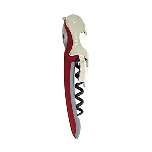 Franmara Soft-Touch Murano Two-Step Waiter Corkscrew with Nonstick Spiral (Burgundy) - Image 1