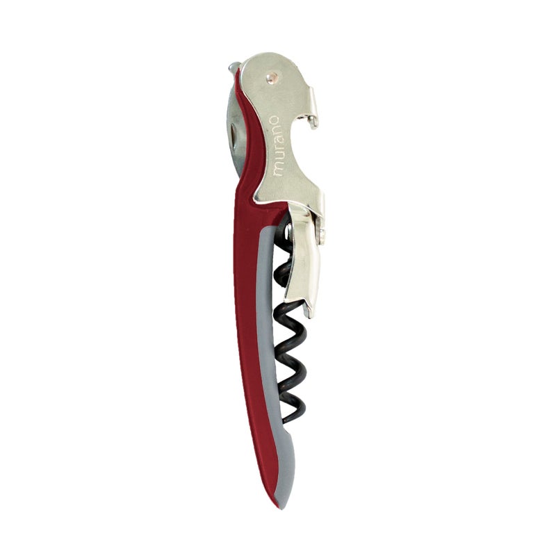 Franmara Soft-Touch Murano Two-Step Waiter Corkscrew with Nonstick Spiral (Burgundy) - Image 5