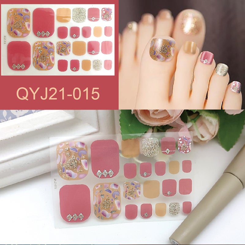 Popular Toenail Stickers 2025 Summer Toenail Stickers Stamping Imitation Diamond Nail Stickers Export Waterproof Foot Stickers - Image 4