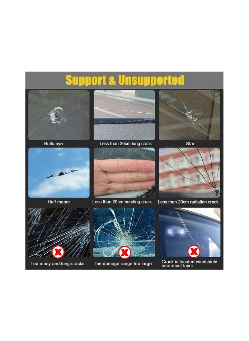Visbella - VISBELLA Windshield repair kit All Weather Car Windshield Kit With UV Light DIY Auto Window Tools Windscreen Glass Scratch Crack Restore Polishing Hand Tool Sets WQ0003UV1B - Image 1